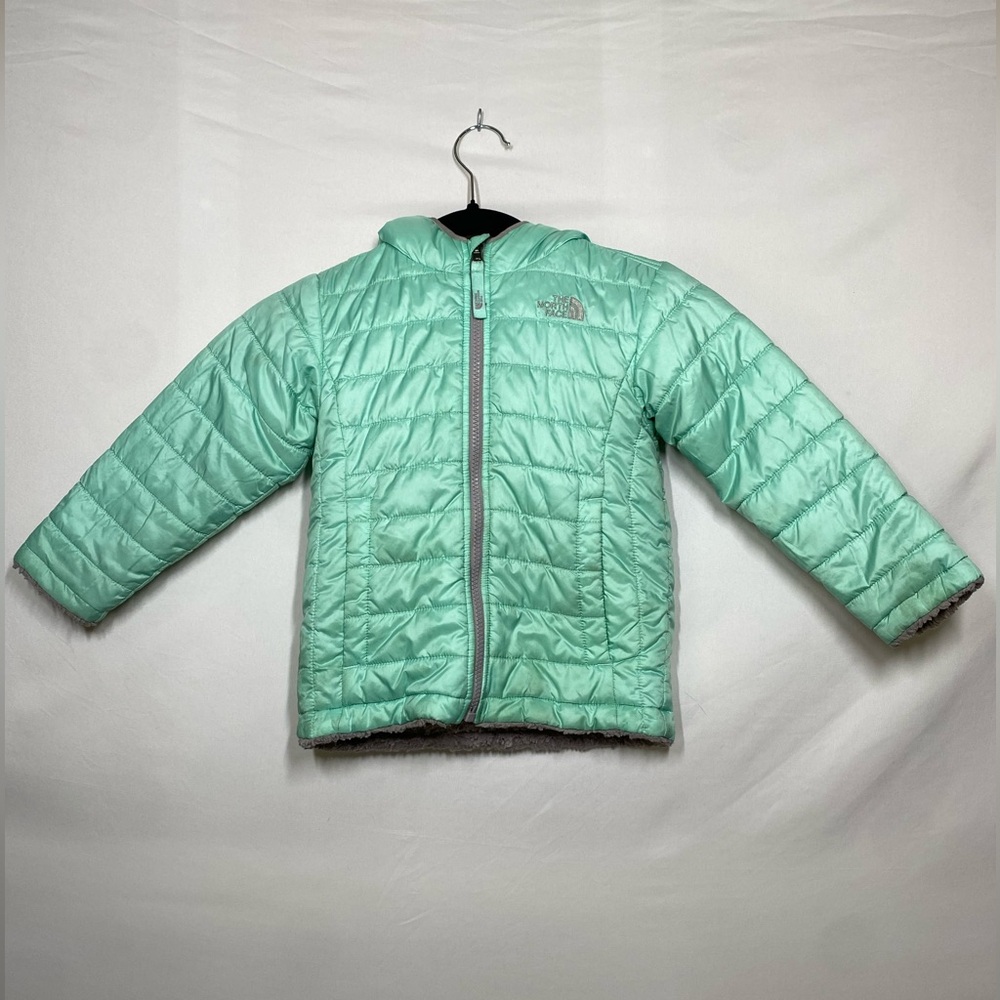 The North Face toddler reversible hooded fleece coat
